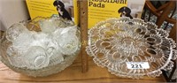 PUNCH BOWL SET & CAKE STAND