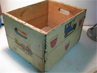 GOOD SOLID PRIMITIVE OLD ANTIQUE WOOD CRATE BOX