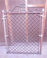 Chain link metal fence gate, 33" x 47"