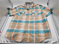 Men's Short Sleeve Button-Down Shirt - 3XL