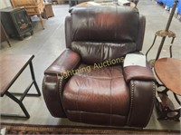 ASHLEY FURNITURE BROWN LEATHER POWER RECLINER