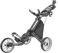 CaddyTek 3 Wheel Golf Push Cart - Foldable