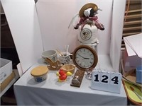 Stool, Cow, Clock & misc. Items