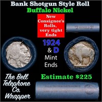 Buffalo Nickel Shotgun Roll in Old Bank Style 'Bel