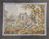 Vintage French Tapestry Country Side