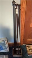 Assortment of curtain rods & hardware
