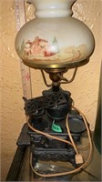 Electric Lamp with Cast Iron Stove Base