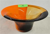 Art Glass Tri-Colored Glass Bowl