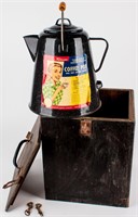 Vintage NOS Fletchware Enamel 53 Cup Coffee Pot