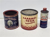 3 Metal Advertising Cans