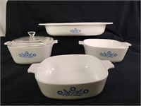 CorningWare Cornflower Roaster & Covered Casserole