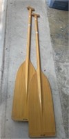 Pair Of 54 Inch T Handle Canoe Paddles
