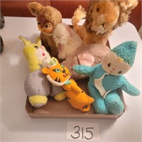 Box of Old Stuffed Animals
