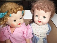 2 vintage walker dolls