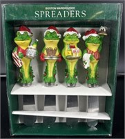 Boston Warehouse Christmas Frogs Spreaders