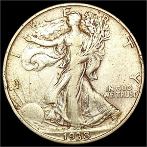 1938-D Walking Liberty Half Dollar NICELY