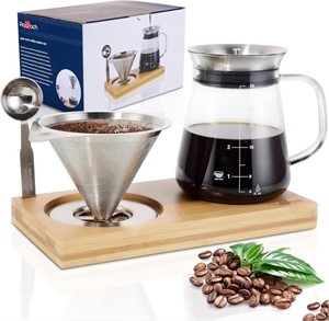 Aquach Pour Over Coffee Maker Set with Extra Large