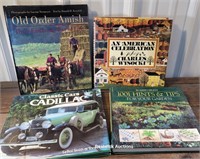 4 books - old order Amish, Wysocki, Cadillac, and