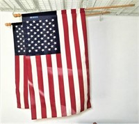 Two Cloth USA Flags
