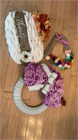 Handmade door hangings, wreath, heart wreath,