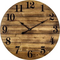 Alarmore Farmhouse Clock  24 Inch  Wood