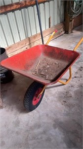 Metal wheelbarrow
