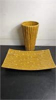 Ceramic Bamboo Cemter Piece & Vase
