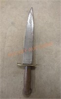 Antique bowie wood handle knife