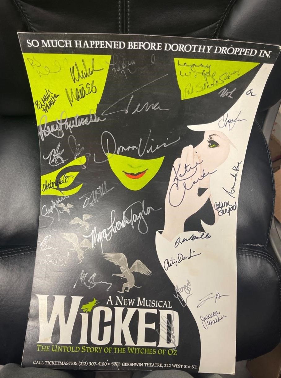 WICKED MUSICAL CAST SIGNED POSTER