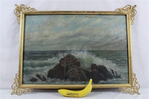 Original "Ocean Spray" Painting in Ornate Frame