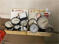 Two Cigar Boxes of Gauges