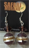 Safari Murano glass beaded earrings