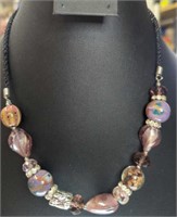 Safari Murano glass beaded necklace
