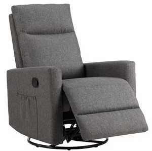 Sf-6084-gy Grey Swivel Recliner Chair