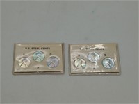 1943 Steel penny coin sets S P D mint marks