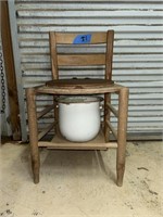 Vintage wooden potty chair
