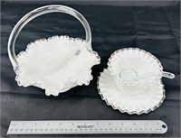 Fenton Silvercrest Basket and Mayo Set