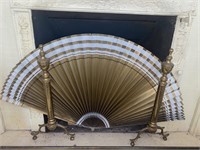 Vintage Chinese Gold/White Paper Fan