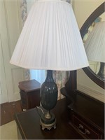 Vintage Porcelain & Brass Ormolu Matching Lamps