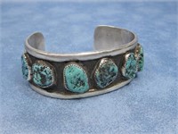 Sterling Silver/ Turquoise Bracelet Hallmarked