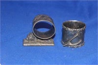 Lot of Two Metal Napkin Rings