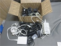 Box of Various Power Cables Apple Microsoft