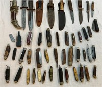 Assorted Knives, incl Sheath and Pocketknives