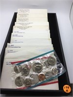 11 PC LOT OF UNC. COIN SETS - TWO 1980, 1978, 1975