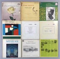 9 Vinyl Records French, Russian, Dutch, Handel