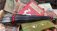 Vintage Umbrella, Cake Picks, Needlepoint, Books