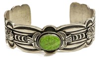 GARY REEVES NAVAJO STERLING & TURQUOISE CUFF