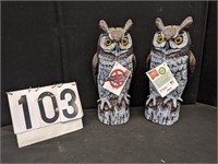 2 Owl Decoys
