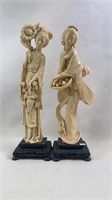 Pair of Vintage A. Santini Sculpture Mid Century