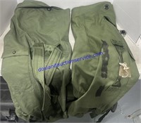 2 Vintage US Military Army Duffle Bag Backpacks